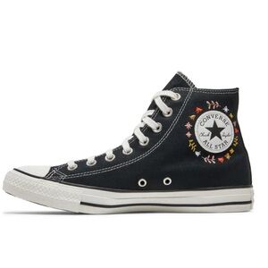 Converse Chuck Taylor All Star High Its Okay To Wander Black and White Sneakers